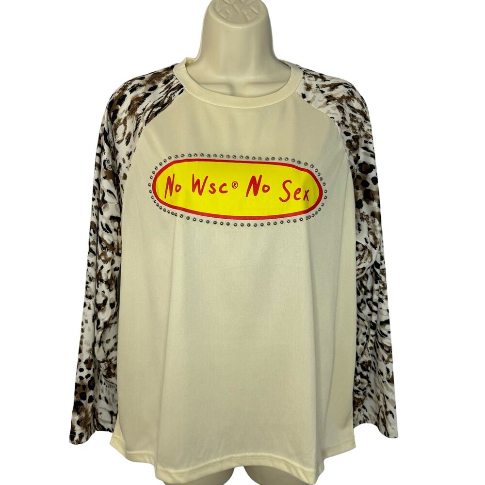 WhenSmokeClears  Camo Long Sleeve T-Shirt Spell out Pull-over Small